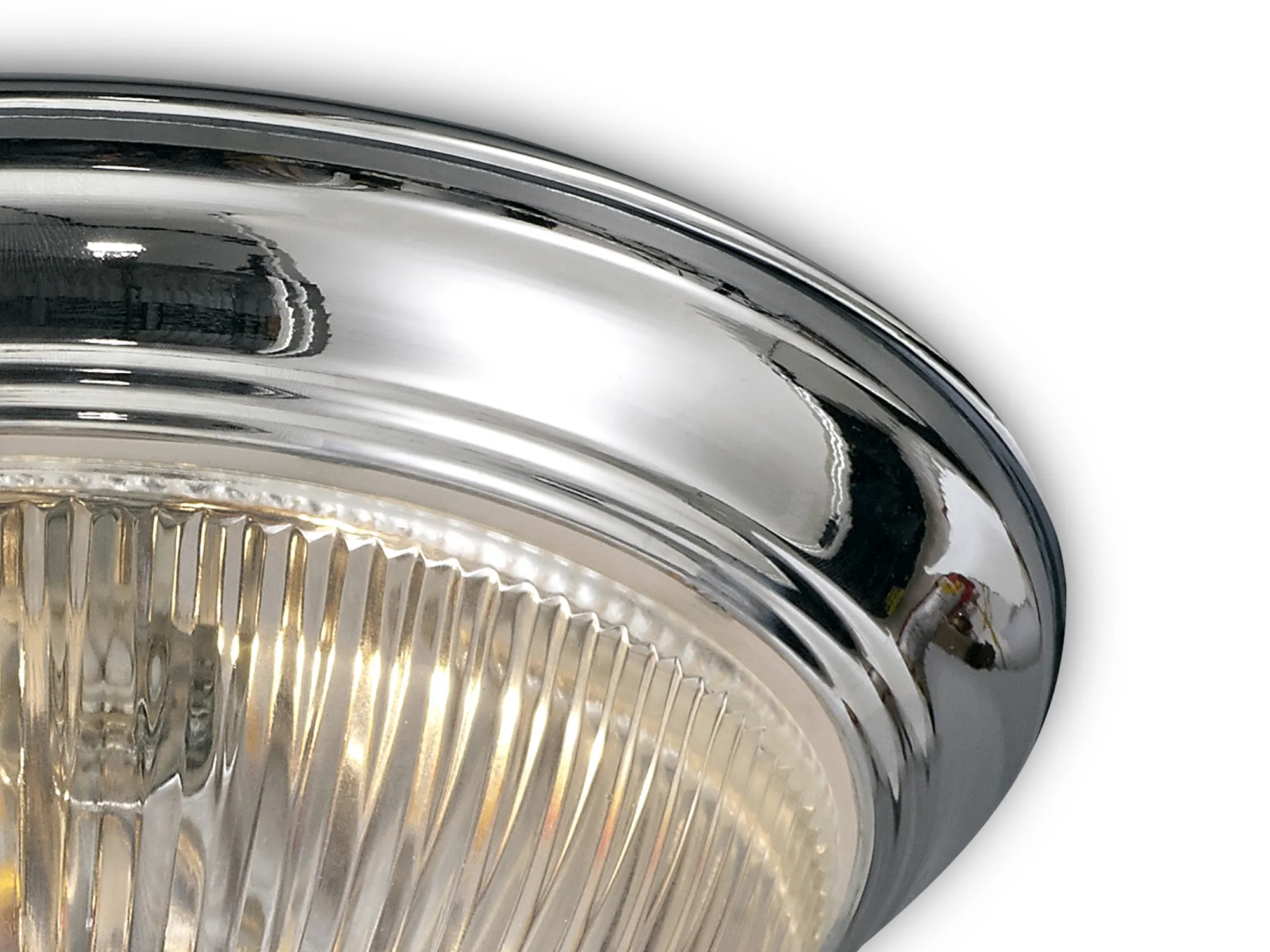 Macy Glass IP44 Flush Ceiling 2 Light Polished Chrome D0404  Deco Macy